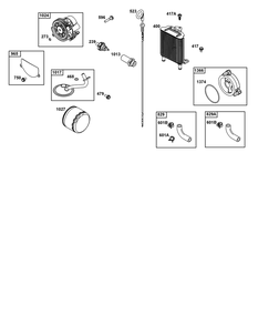 Lubrication Group Diagram and Parts List for 540477-2120-G1 400000 - 699999 Briggs and Stratton Engine